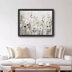 Outlet Kirklands Home Misty Meadow Black Framed Canvas Art Print