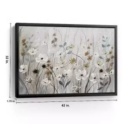 Outlet Kirklands Home Misty Meadow Black Framed Canvas Art Print