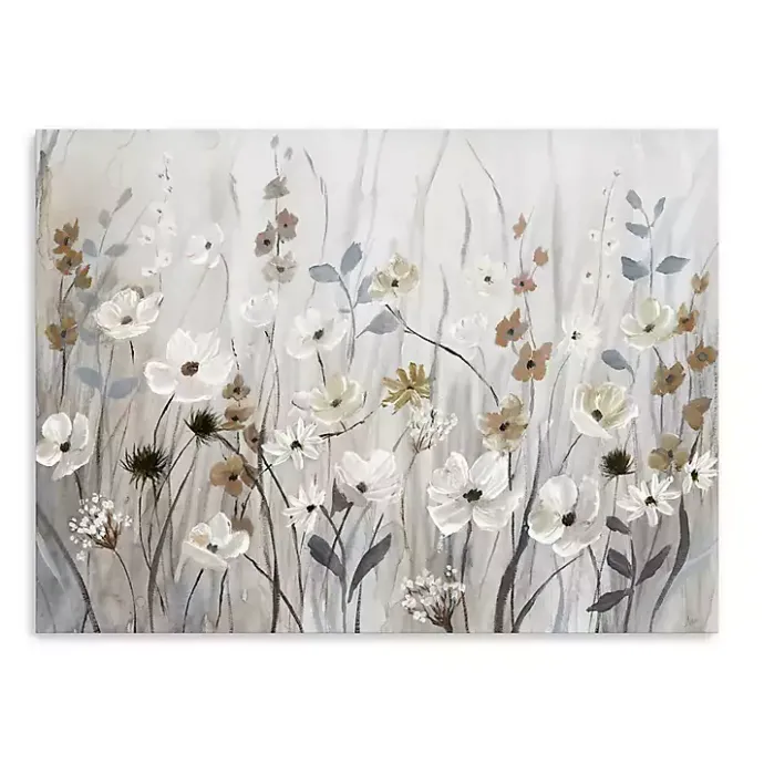Online Kirklands Home Misty Meadow Field Canvas Art Print Gray