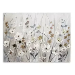 New Kirklands Home Misty Meadow Field Large Canvas Art Print Gray