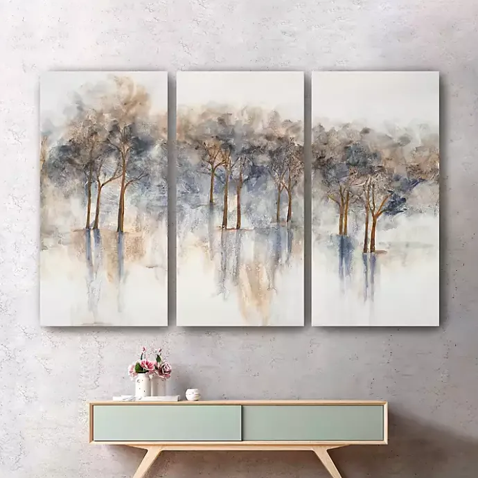 Online Kirklands Home Misty Woods Canvas Art Prints, Set of 3 White