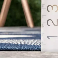 Sale Kirklands Home Mitchell Blue Geo Diamonds Outdoor Rug, 8x10