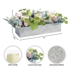 Kirklands Home Mixed Floral and Eggs LED Candle Centerpiece