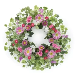 Clearance Kirklands Home Mixed Floral Ivy Wreath