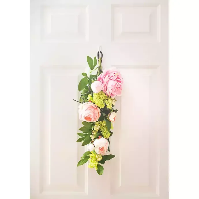 Best Kirklands Home Mixed Peony and Hydrangea Swag Teardrop