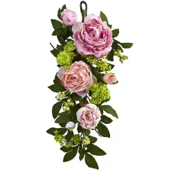 Best Kirklands Home Mixed Peony and Hydrangea Swag Teardrop