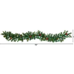 Online Kirklands Home Mixed Pine Clear LED Lighted Garland Green
