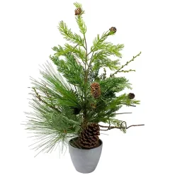 Online Kirklands Home Mixed Pine Potted Christmas Tree Green
