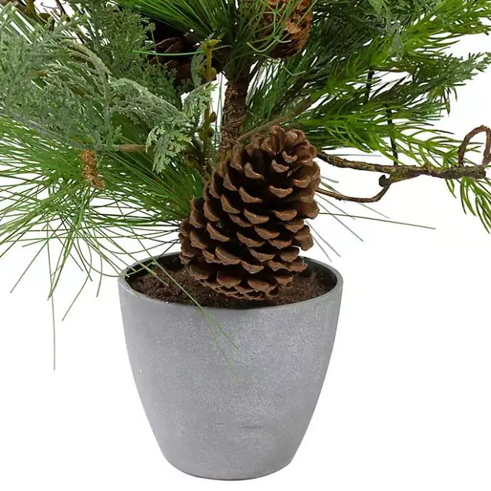 Online Kirklands Home Mixed Pine Potted Christmas Tree Green
