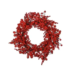 New Kirklands Home Mixed Berry Wreath Red