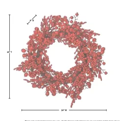New Kirklands Home Mixed Berry Wreath Red