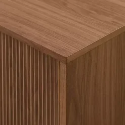 Discount Kirklands Home Mocha Fluted 2-Door Compact TV Stand Brown