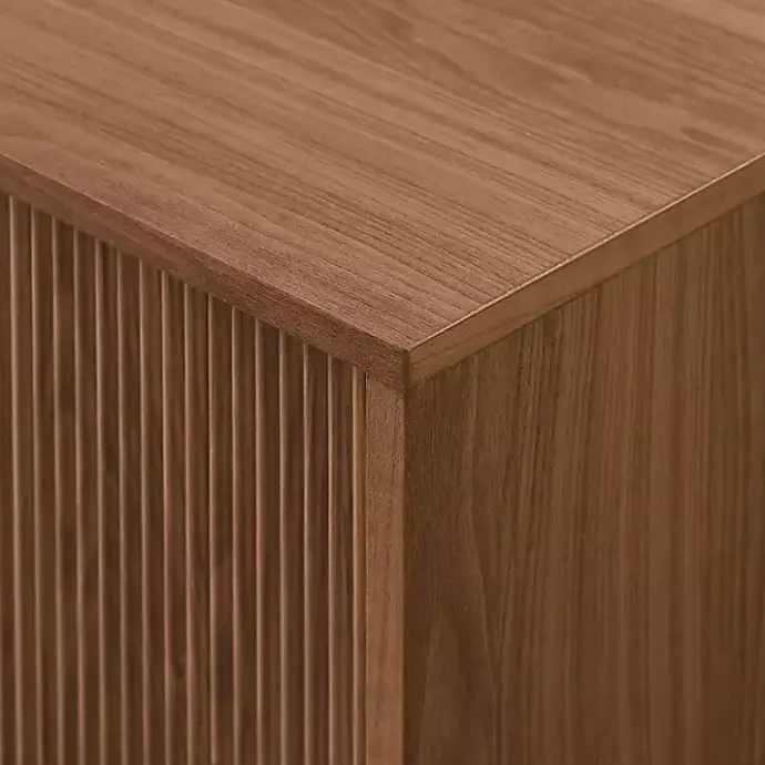 Discount Kirklands Home Mocha Fluted 2-Door Compact TV Stand Brown