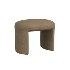 Sale Kirklands Home Mocha Oval Upholstered Ottoman Brown