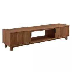 Sale Kirklands Home Mocha Wood Fluted 2-Door TV Stand Brown