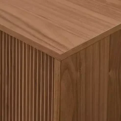 Sale Kirklands Home Mocha Wood Fluted 2-Door TV Stand Brown