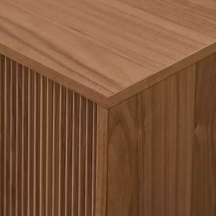 Sale Kirklands Home Mocha Wood Fluted 2-Door TV Stand Brown