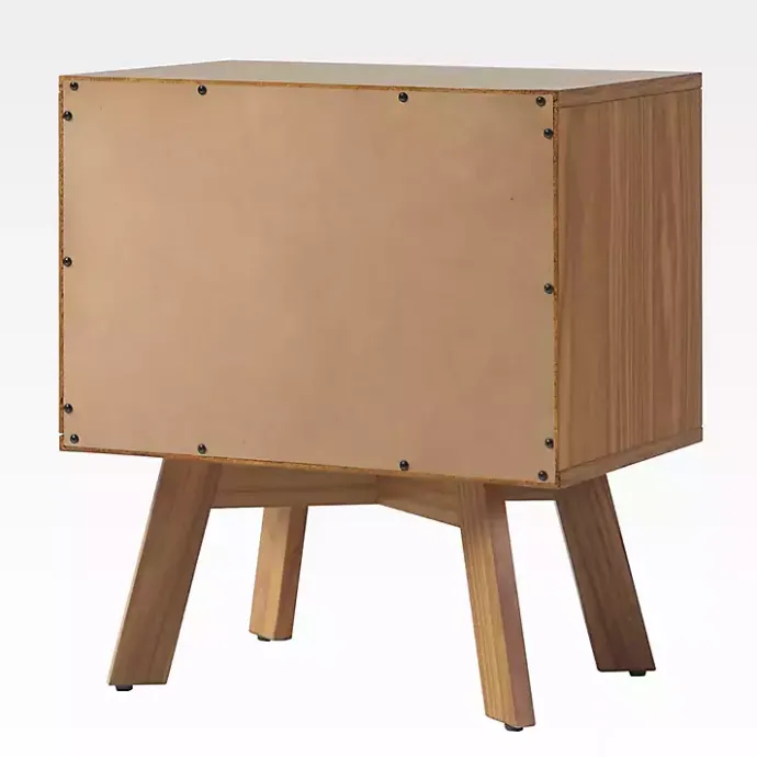 Best Kirklands Home Mocha Wood Mid-century Modern Nightstand Brown