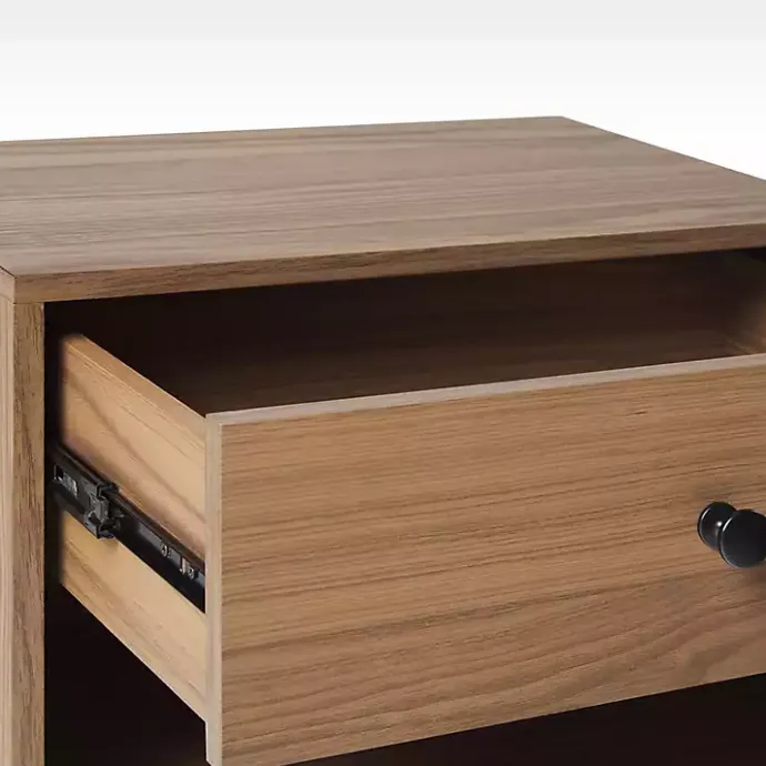 Best Kirklands Home Mocha Wood Mid-century Modern Nightstand Brown