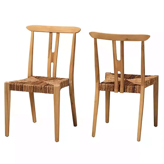 Outlet Kirklands Home Modern Bohemian Wishbone Dining Chairs, Set of 2 Tan