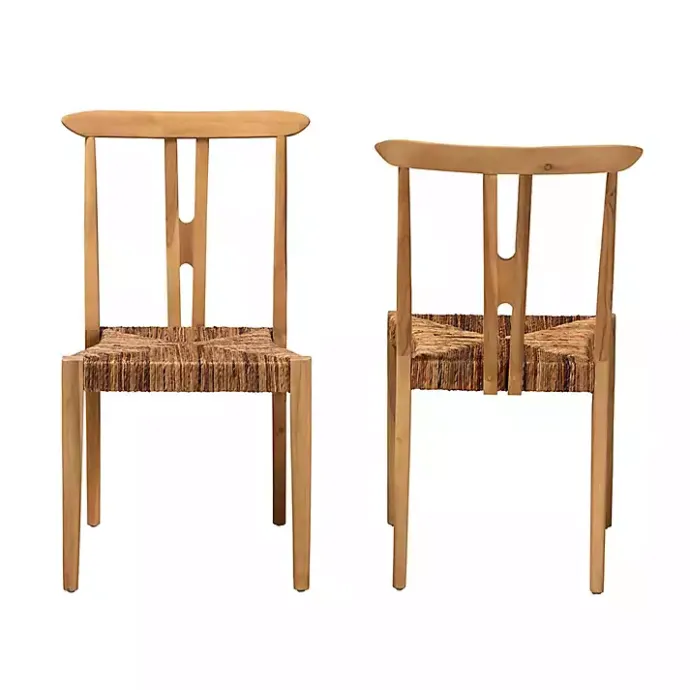 Outlet Kirklands Home Modern Bohemian Wishbone Dining Chairs, Set of 2 Tan