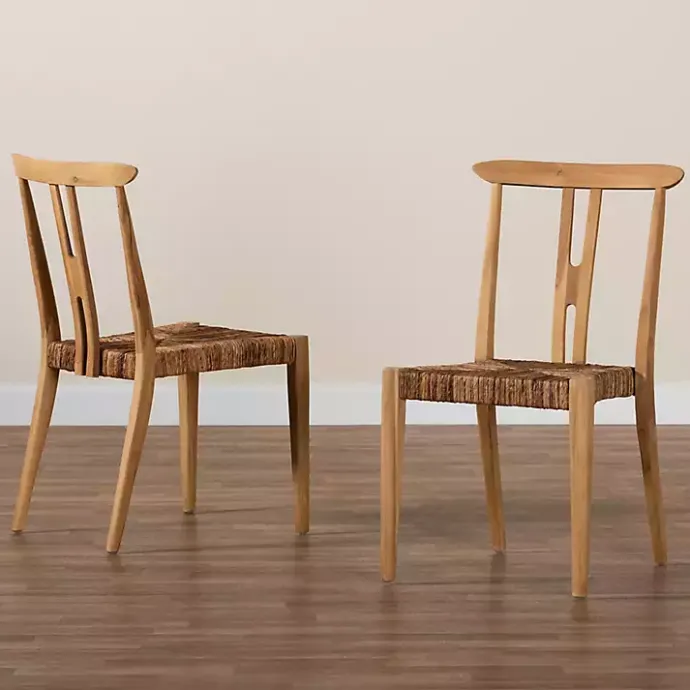 Outlet Kirklands Home Modern Bohemian Wishbone Dining Chairs, Set of 2 Tan