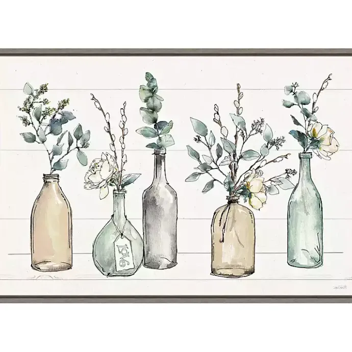 Online Kirklands Home Modern Farmhouse Floral Framed Canvas Art Print