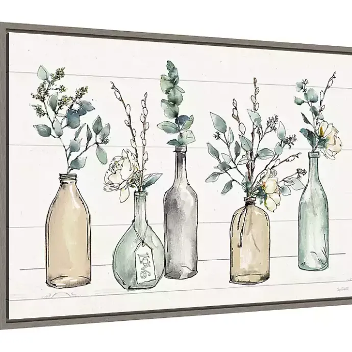Online Kirklands Home Modern Farmhouse Floral Framed Canvas Art Print