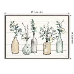 Online Kirklands Home Modern Farmhouse Floral Framed Canvas Art Print