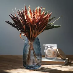 Best Kirklands Home Modern Ribbed Glass Vase Gray