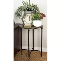 Discount Kirklands Home Modern Metal and Marble Accent Table