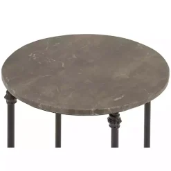 Discount Kirklands Home Modern Metal and Marble Accent Table