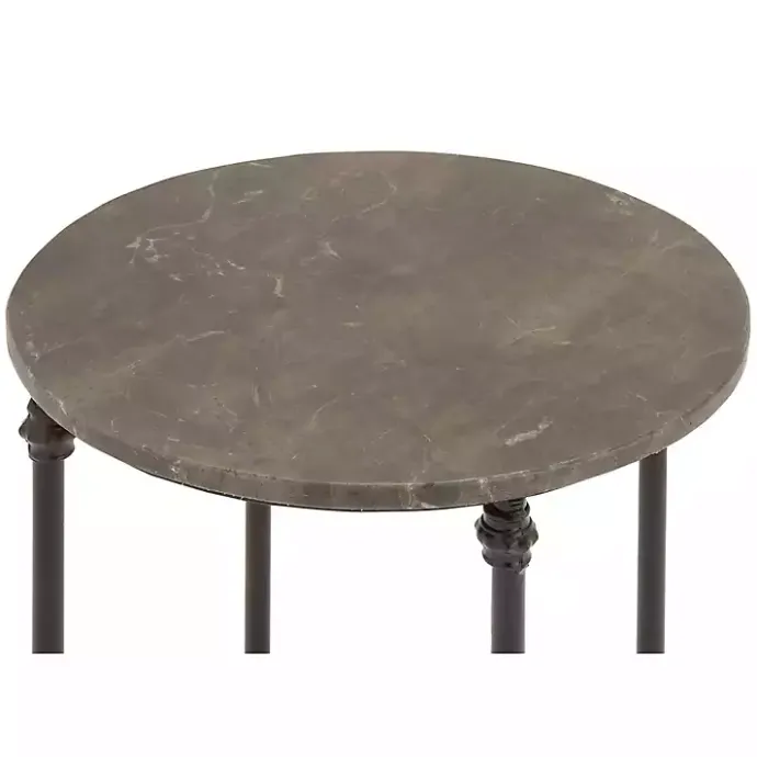 Discount Kirklands Home Modern Metal and Marble Accent Table