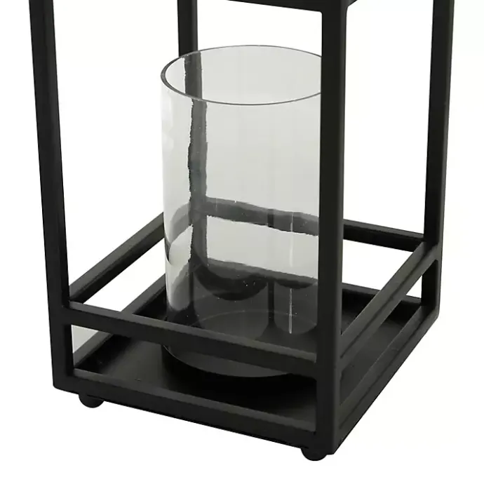 Clearance Kirklands Home Modern Vintage Iron Framed Lantern, 18 in. Black