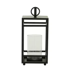 Clearance Kirklands Home Modern Vintage Iron Framed Lantern, 18 in. Black