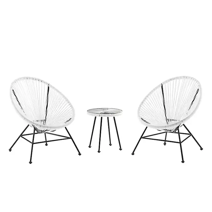 Outlet Kirklands Home Modern Wicker 3-pc. Outdoor Patio Set White