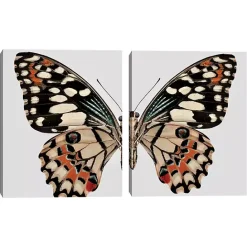 New Kirklands Home Monarch Butterfly I & II Canvas Prints, Set of 2