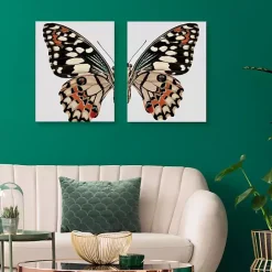 New Kirklands Home Monarch Butterfly I & II Canvas Prints, Set of 2