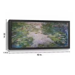 Hot Kirklands Home Monet Water Lilies Framed Canvas Art Print Green