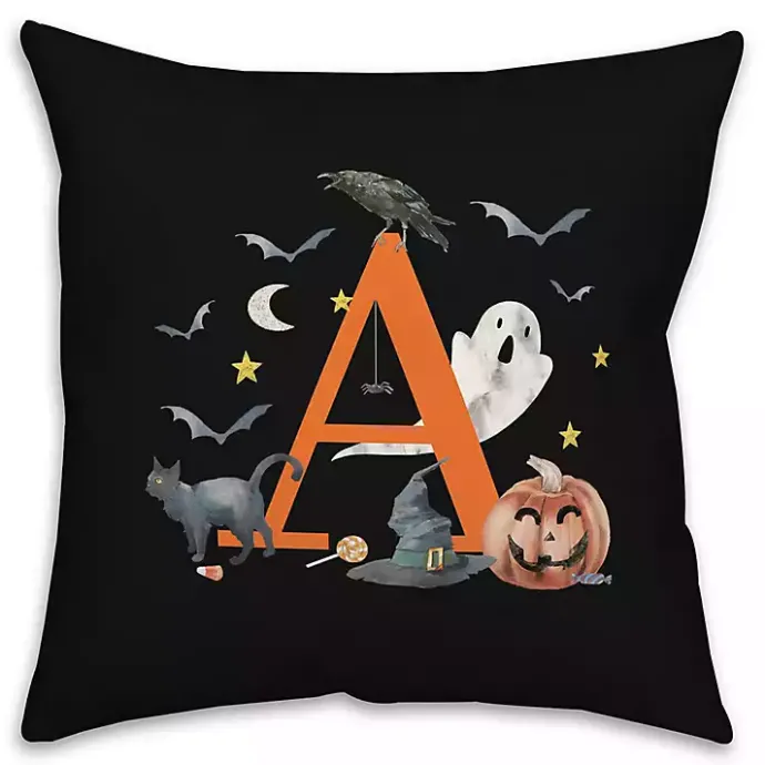 Clearance Kirklands Home Monogram A Halloween Indoor/Outdoor Pillow