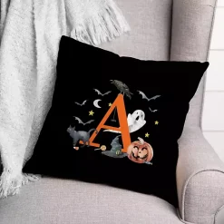 Clearance Kirklands Home Monogram A Halloween Indoor/Outdoor Pillow