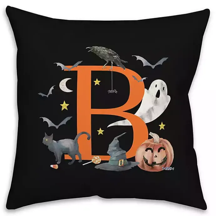 Discount Kirklands Home Monogram B Halloween Indoor/Outdoor Pillow