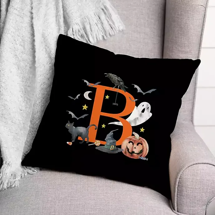 Discount Kirklands Home Monogram B Halloween Indoor/Outdoor Pillow