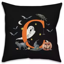 Clearance Kirklands Home Monogram C Halloween Indoor/Outdoor Pillow