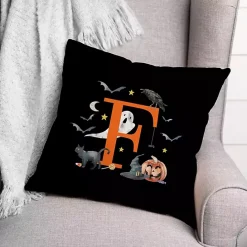 New Kirklands Home Monogram F Halloween Indoor/Outdoor Pillow