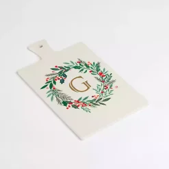 Sale Kirklands Home Monogram G Christmas Wreath Serving Board