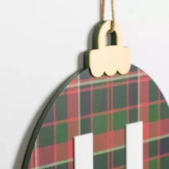 Best Kirklands Home Monogram H Plaid Ornament Wall Plaque