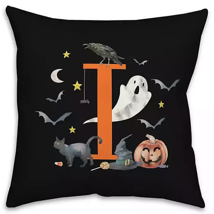 Discount Kirklands Home Monogram I Halloween Indoor/Outdoor Pillow