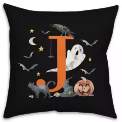 Online Kirklands Home Monogram J Halloween Indoor/Outdoor Pillow