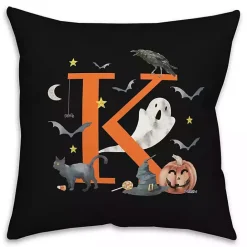 Online Kirklands Home Monogram K Halloween Indoor/Outdoor Pillow